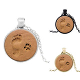 By My Side Doggie & Human Beach Footprints Necklace