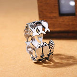 Chums Adjustable Fish Silver Cuff Ring
